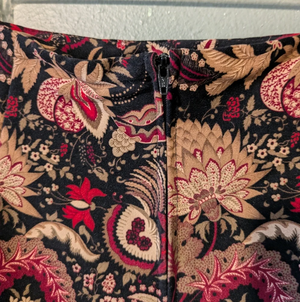 Vintage Dark Romantic Floral Maxi Skirt Size 18 - Picture 4 of 7